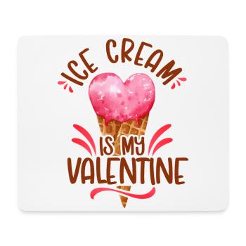 Crème glacée Valentines Day Coeur - Tapis de souris (format paysage) - blanc - Devant
