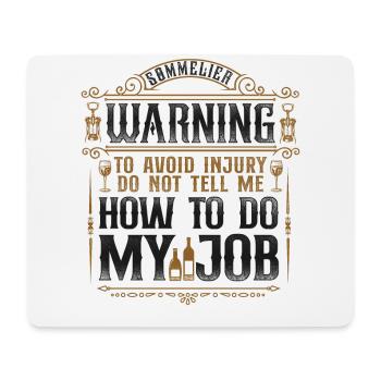 Sommelier Wine Drinking Tasting - Mousepad (Querformat) - Weiß - Vorne