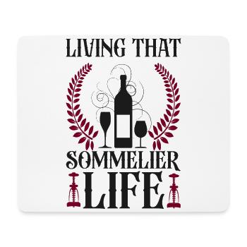 Sommelier Wine Drinking Tasting - Mousepad (Querformat) - Weiß - Vorne