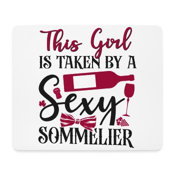 Sommelier Wine Drinking Tasting - Mousepad (Querformat) - Weiß - Vorne
