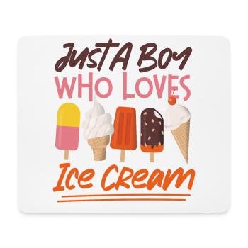Ice Cream Boy Cone Popsicle Just A - Mouse Pad (horizontal) - white - Front