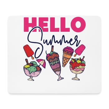 Ice Cream Cone Popsicle Hello - Mousepad (Querformat) - Weiß - Vorne