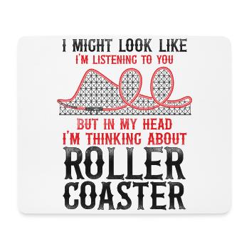 Roller Coaster Vintage Je pourrais - Tapis de souris (format paysage) - blanc - Devant