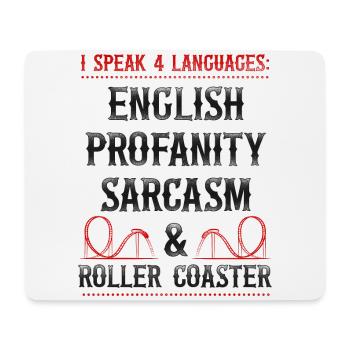 Montagnes russes Vintage I Speak 4 - Tapis de souris (format paysage) - blanc - Devant