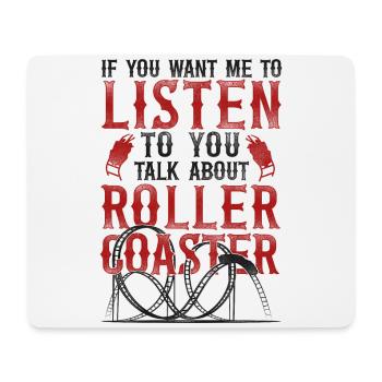 Roller Coaster Vintage si vous voulez - Tapis de souris (format paysage) - blanc - Devant