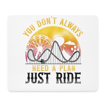 Roller Coaster Vintage Retro You - Mousepad (Querformat) - Weiß - Vorne