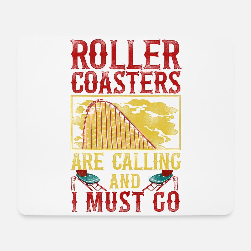Roller Coaster Vintage Roller - Mousepad (Querformat) - Weiß
