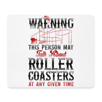 Roller Coaster Vintage Warning - Mousepad (Querformat) - Weiß - Vorne