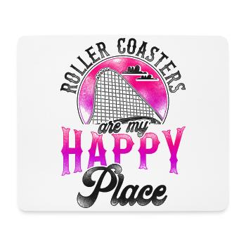 Roller Coaster Vintage Roller - Mousepad (Querformat) - Weiß - Vorne