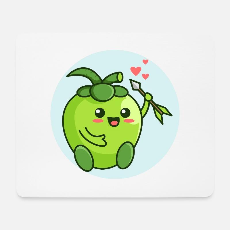 Süßer Bio-Apfel - Mousepad (Querformat) - Weiß