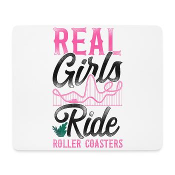 Roller Coaster Girl Vintage Real - Tapis de souris (format paysage) - blanc - Devant
