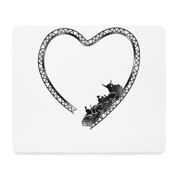 Montagnes russes Heart Vintage - Tapis de souris (format paysage) - blanc - Devant