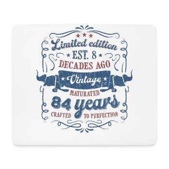 Vintage Légendaire - Vieilli parfaitement 84ème anniversaire - Tapis de souris (format paysage) - blanc - Devant