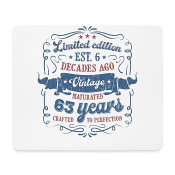 Vintage Legendary - Aged perfectly 63. Geburtstag - Mousepad (Querformat) - Weiß - Vorne