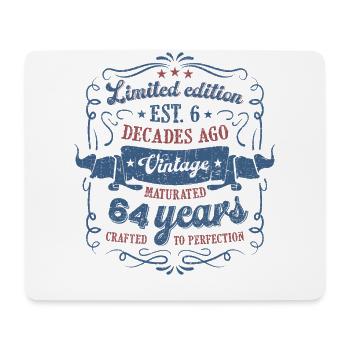 Vintage Légendaire - Vieilli parfaitement 64ème anniversaire - Tapis de souris (format paysage) - blanc - Devant
