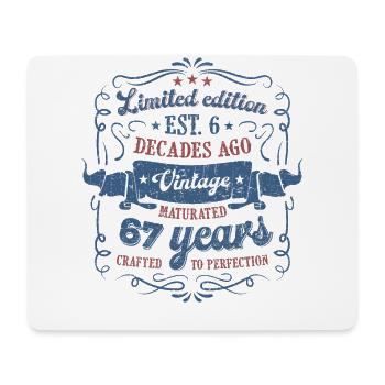 Vintage Légendaire - Vieilli parfaitement 67ème anniversaire - Tapis de souris (format paysage) - blanc - Devant