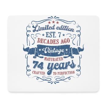 Vintage Legendary - Aged perfectly 74th birthday - Mouse Pad (horizontal) - white - Front
