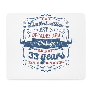 Vintage Legendary - Aged perfectly 33. Geburtstag - Mousepad (Querformat) - Weiß - Vorne