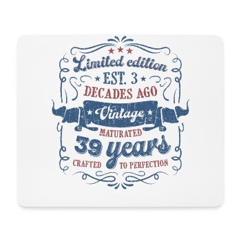 Vintage Légendaire - Vieilli parfaitement 39ème anniversaire - Tapis de souris (format paysage) - blanc - Devant
