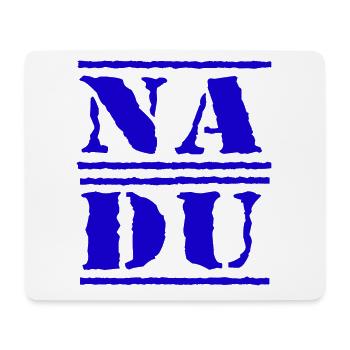 na du blau - Mousepad (Querformat) - Weiß - Vorne