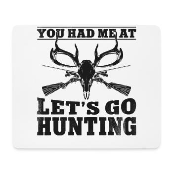 Buck Deer Chasse Hunter Girl - Tapis de souris (format paysage) - blanc - Devant