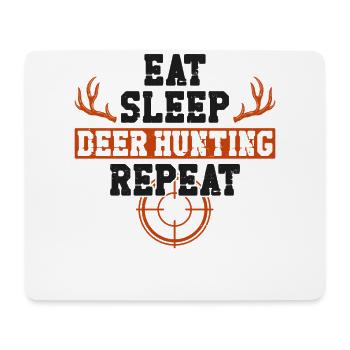 Chasseur de cerfs buck mange du sommeil - Tapis de souris (format paysage) - blanc - Devant