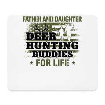 Buck Deer Hunting Hunter Father - Mousepad (Querformat) - Weiß - Vorne