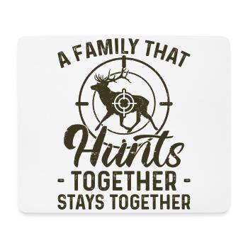 Buck Deer Hunting Hunter Family A - Mouse Pad (horizontal) - white - Front