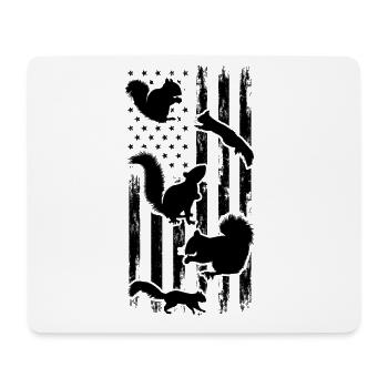 Squirrel US Flag Squirrel American - Mouse Pad (horizontal) - white - Front