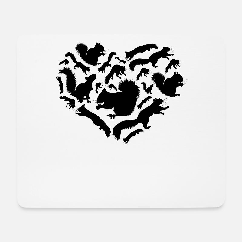 Eichhörnchen mit Eichhörnchen, süßes Eichhörnchen - Mousepad (Querformat) - Weiß