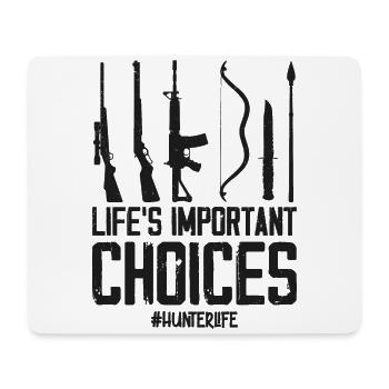 Buck Deer Hunting Hunter Life's - Mousepad (Querformat) - Weiß - Vorne