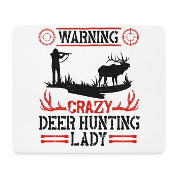 Buck Deer Hunting Hunter Girl - Mousepad (Querformat) - Weiß - Vorne