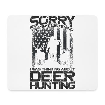Buck Deer Hunting Hunter Vintage - Mouse Pad (horizontal) - white - Front