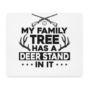 Chasseur de cerfs Buck Ma famille - Tapis de souris (format paysage) - blanc - Devant