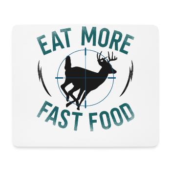 Buck Deer Hunting Hunter Eat More - Mouse Pad (horizontal) - white - Front