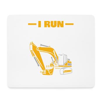 Ich Laufe Hacken Für Geld Für Alle - Mousepad (Querformat) - Weiß - Vorne