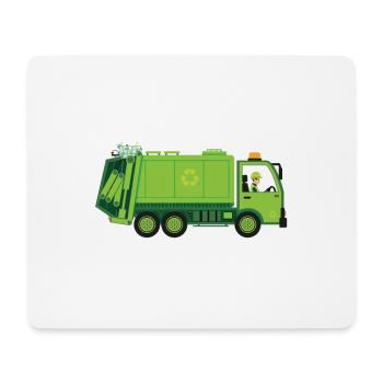 Leicht Von Müllwagen Abgelenkt - Mousepad (Querformat) - Weiß - Vorne