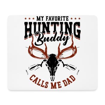 Buck Deer Hunting Hunter Dad - Mouse Pad (horizontal) - white - Front