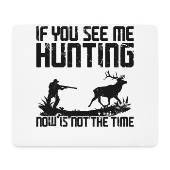Chasseur de cerfs buck si vous - Tapis de souris (format paysage) - blanc - Devant
