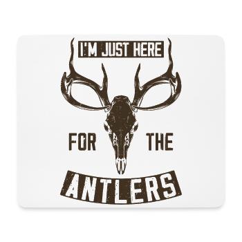 Buck Deer Hunting Hunter Vintage - Mousepad (Querformat) - Weiß - Vorne