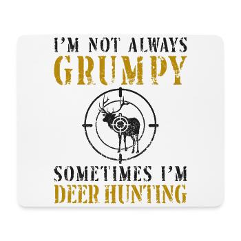 Buck Deer Hunting Hunter Papa - Tapis de souris (format paysage) - blanc - Devant