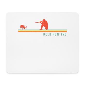 Buck Deer Hunting Hunter Retro - Mouse Pad (horizontal) - white - Front