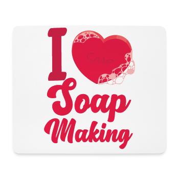 Fabrication de savon Crafting Heart que j’aime - Tapis de souris (format paysage) - blanc - Devant