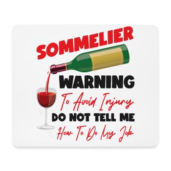 Sommelier Wine Drinking Tasting - Mousepad (Querformat) - Weiß - Vorne