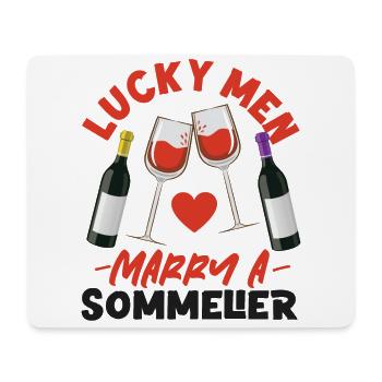 Sommelier Wine Drinking Tasting - Mouse Pad (horizontal) - white - Front
