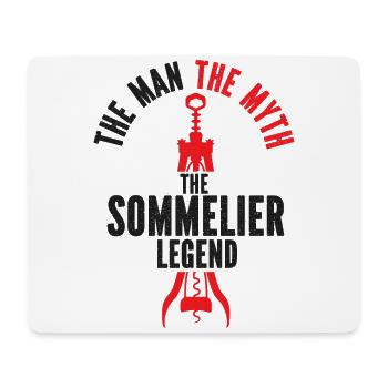 Sommelier Wine Drinking Tasting - Mouse Pad (horizontal) - white - Front