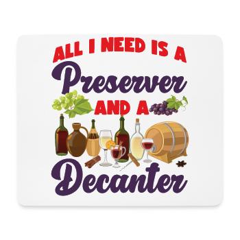 Sommelier Wine Drinking Tasting - Mouse Pad (horizontal) - white - Front