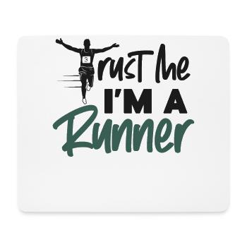 Running Runner Half Marathon Trust - Tapis de souris (format paysage) - blanc - Devant