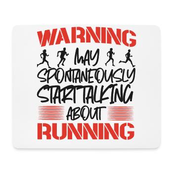 Running Runner Semi-Marathon - Tapis de souris (format paysage) - blanc - Devant