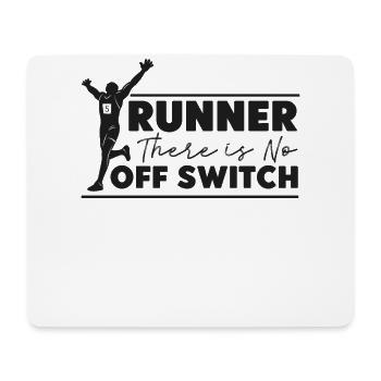 Running Runner Half Marathon - Mousepad (Querformat) - Weiß - Vorne